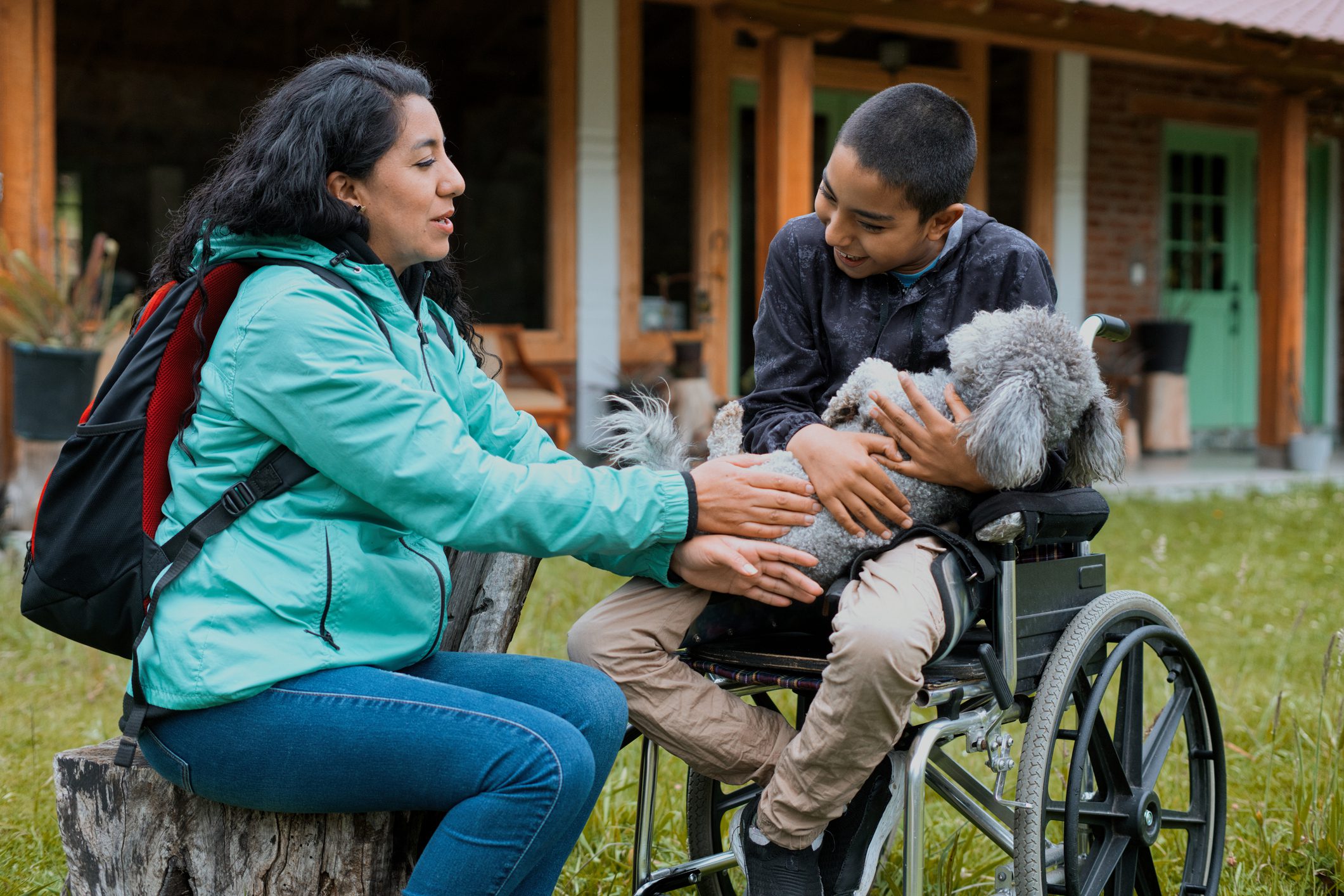 Developmental Disabilities Support - Caregiver assisting individual with developmental disabilities